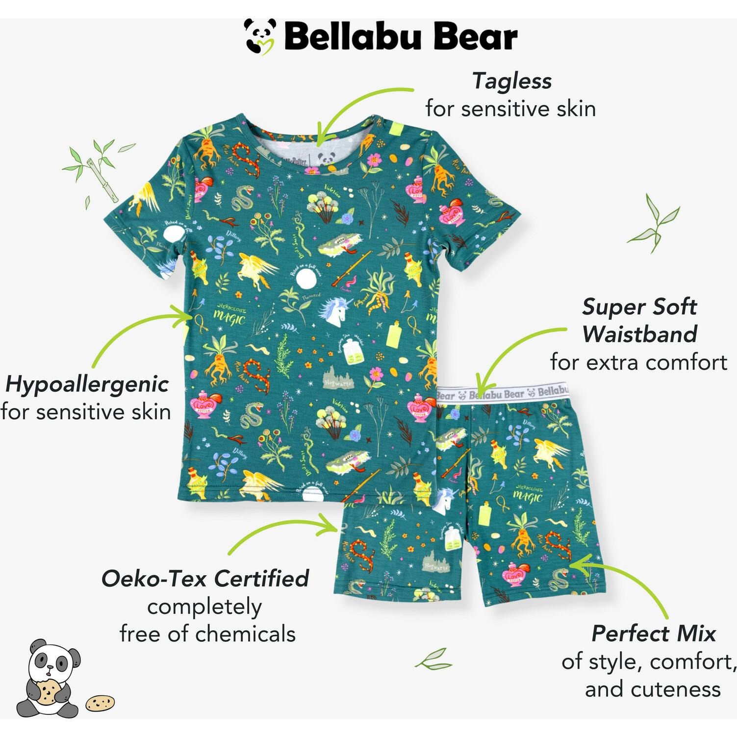 Mandrakes Potions & Herbs Bamboo Kids Pajama Short Set