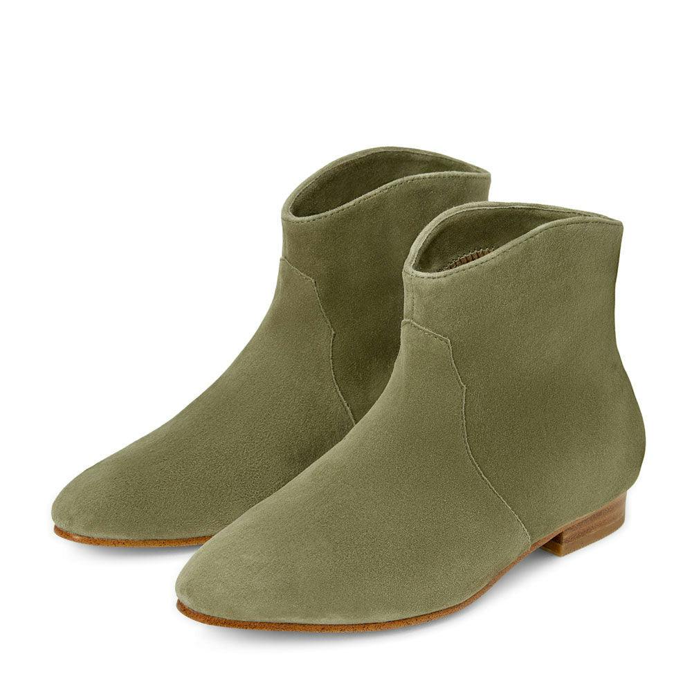 Cassie Velvet Suede Pointed Toe Ankle Boots