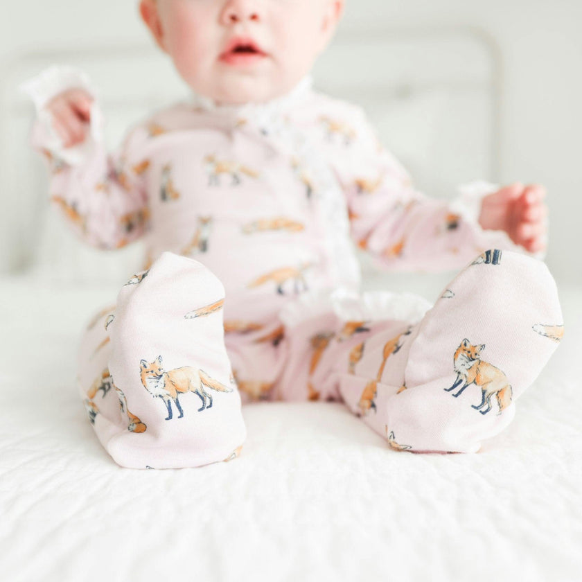 Pink Ruffle Footie