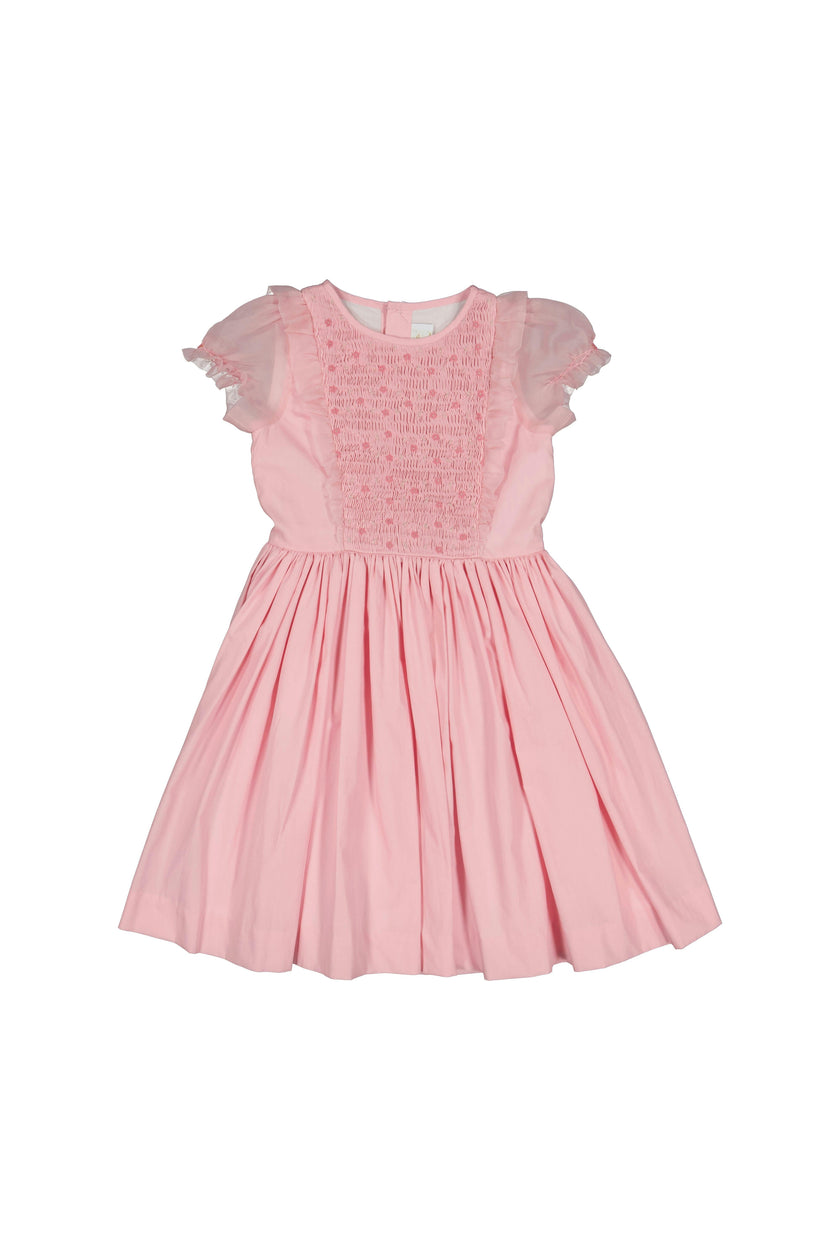 Camelia Pink Organza Sleeve Dress