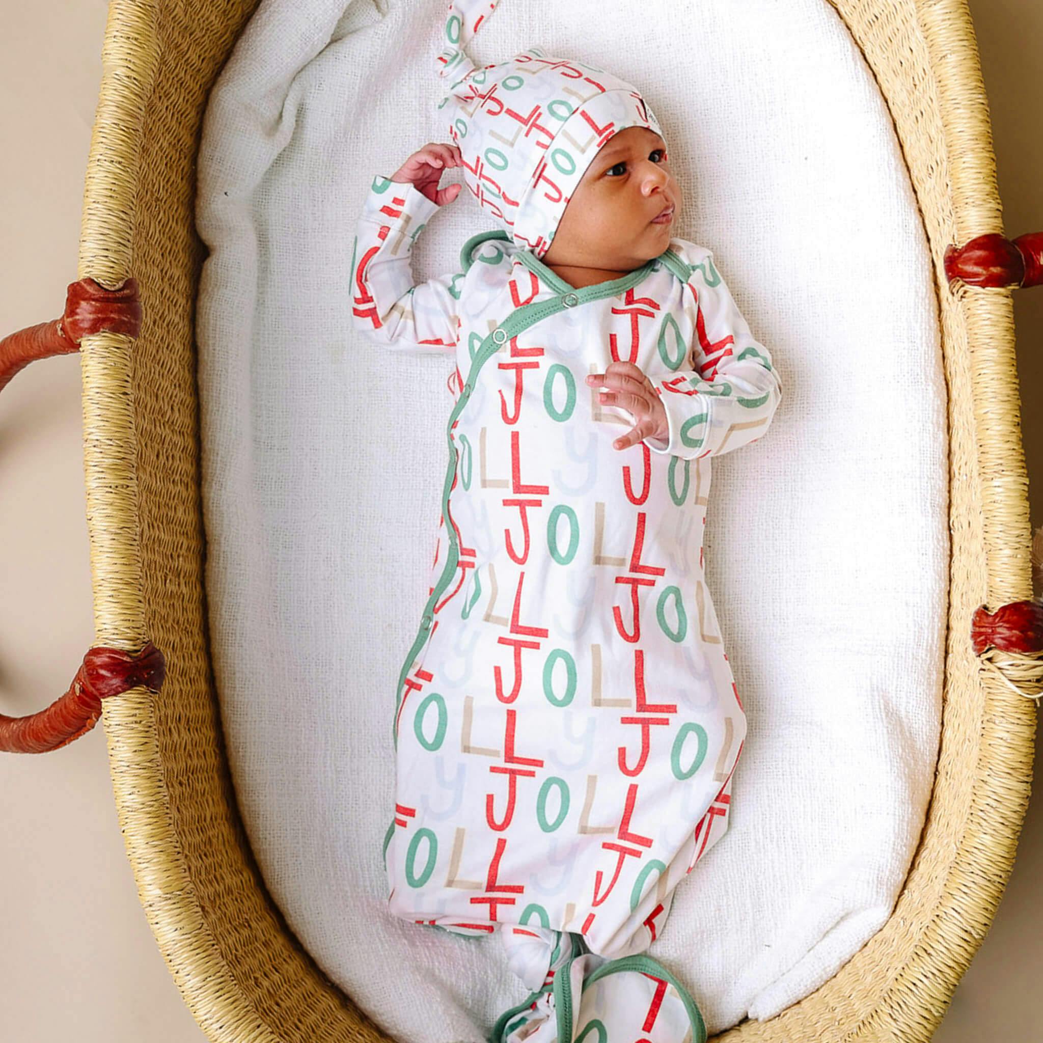Newborn Knotted Gown - Jolly
