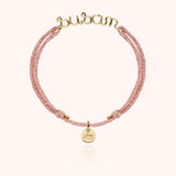 Personalized Lurex Cord Bracelet, Yellow Gold-Filled