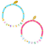 Girl's Big Sis/Lil Sis Stretchy Bead Bracelet Set