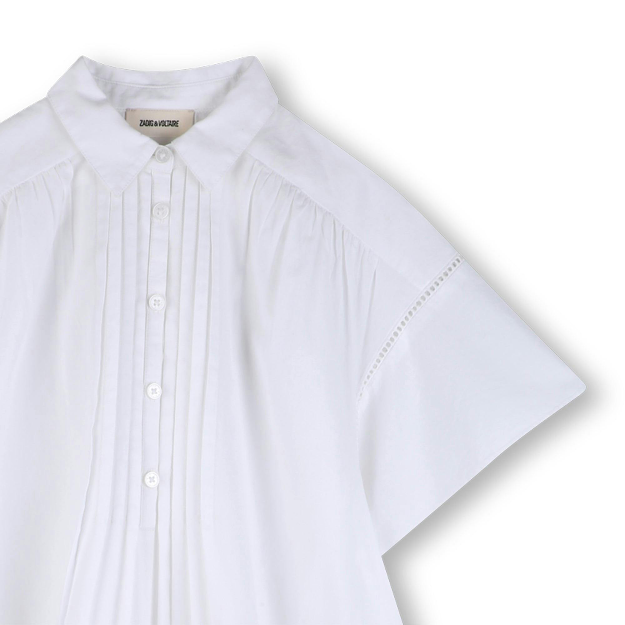 ZADIG & VOLTAIRE Poplin Pleat Dress - White