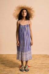 BALI STRIPED DRESS BLUE & WHITE