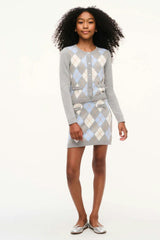 Karie Tween Argyle Skirt, Snow Angel
