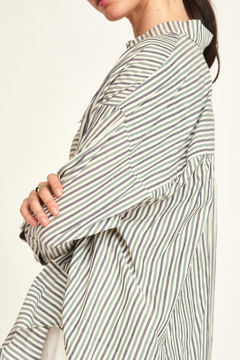 Kyoto Shirt in Dune Stripe