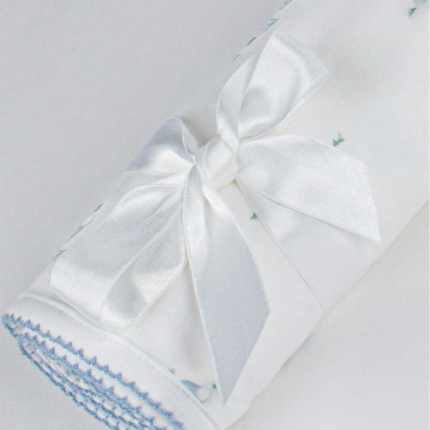 Baby Jersey Bunny Blanket in Pale Blue