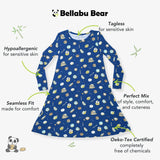 Hanukkah Cookies Bamboo Girls' Long Sleeve Dress