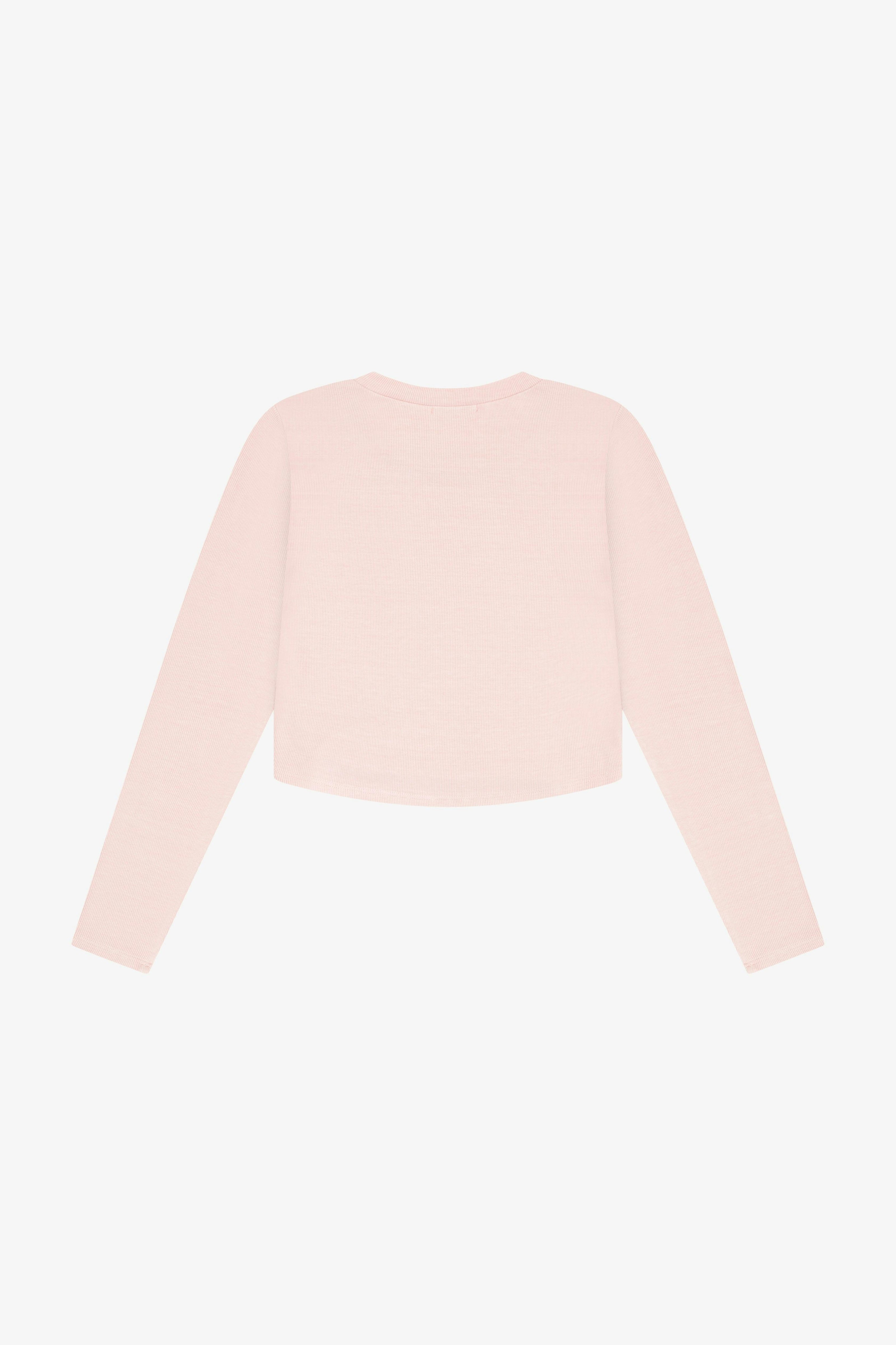 Tenly Rayon Rib Curved Hem L/S Top