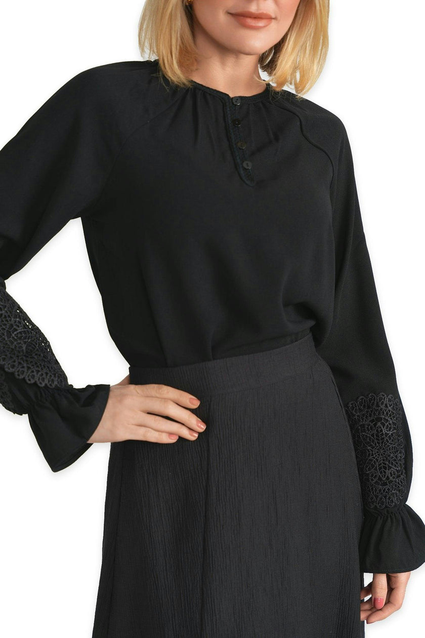 Crochet Lace Woven Blouse