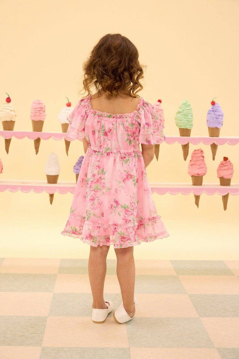 Mini Juliana Dress in Rose Trance