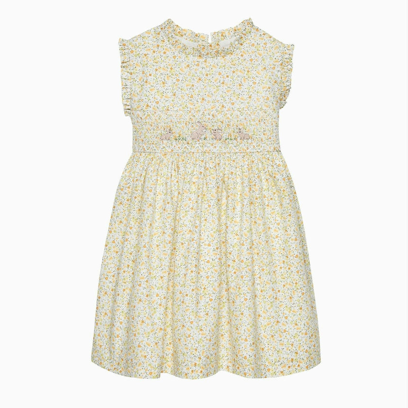 Baby Bunny Smocked Dress in Yellow