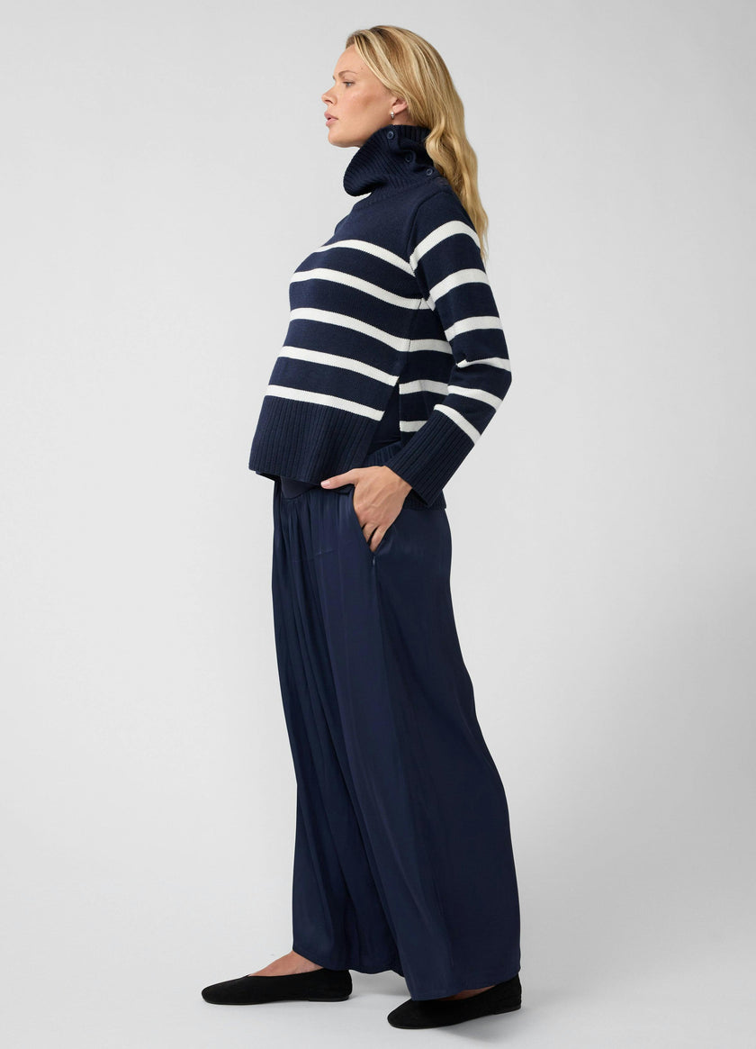 Flowy Wide Leg Woven Maternity Pant
