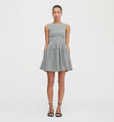 The Cosima Mini Nap Dress - Black/Sand Gingham