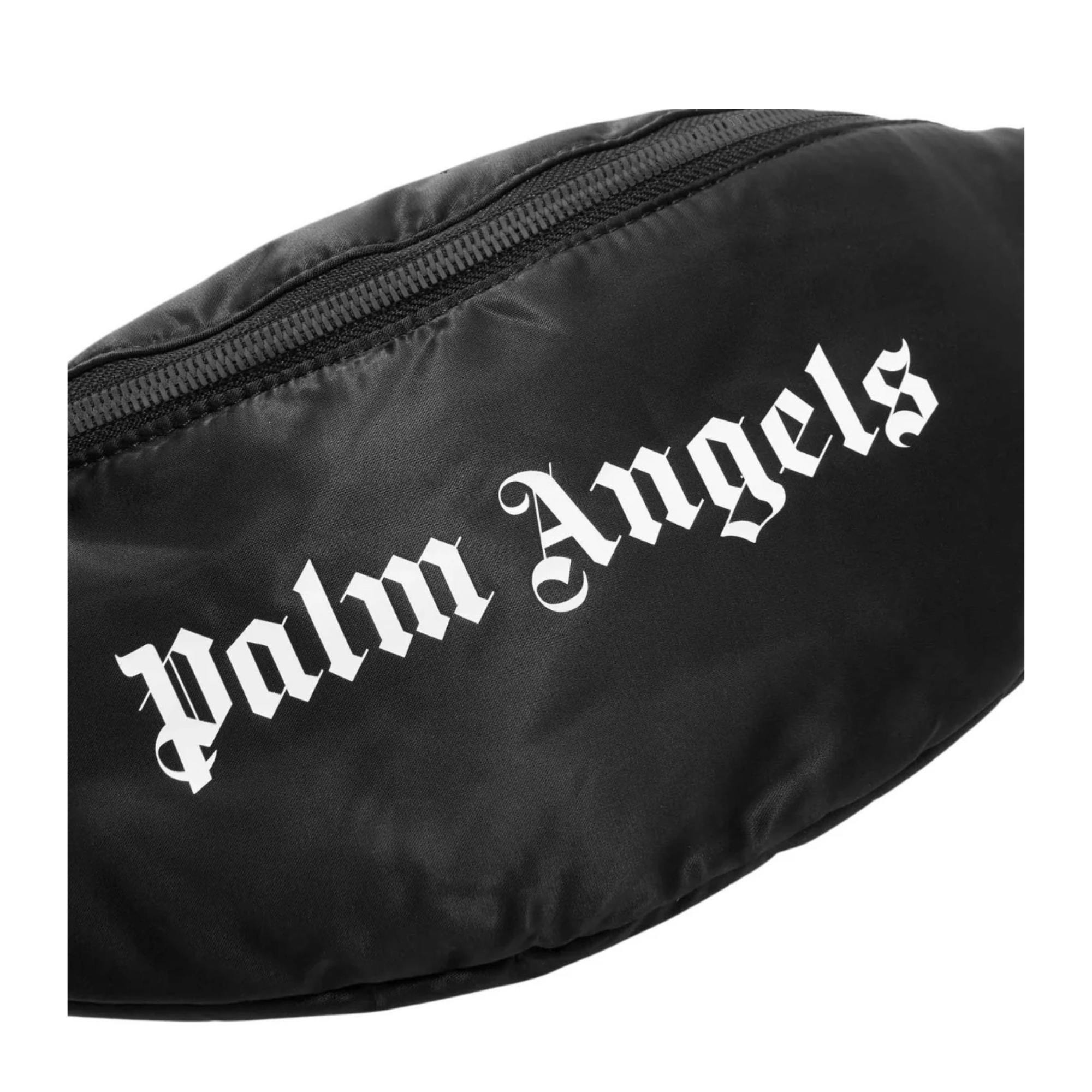 Unisex Black Logo-Print Shoulder Bag