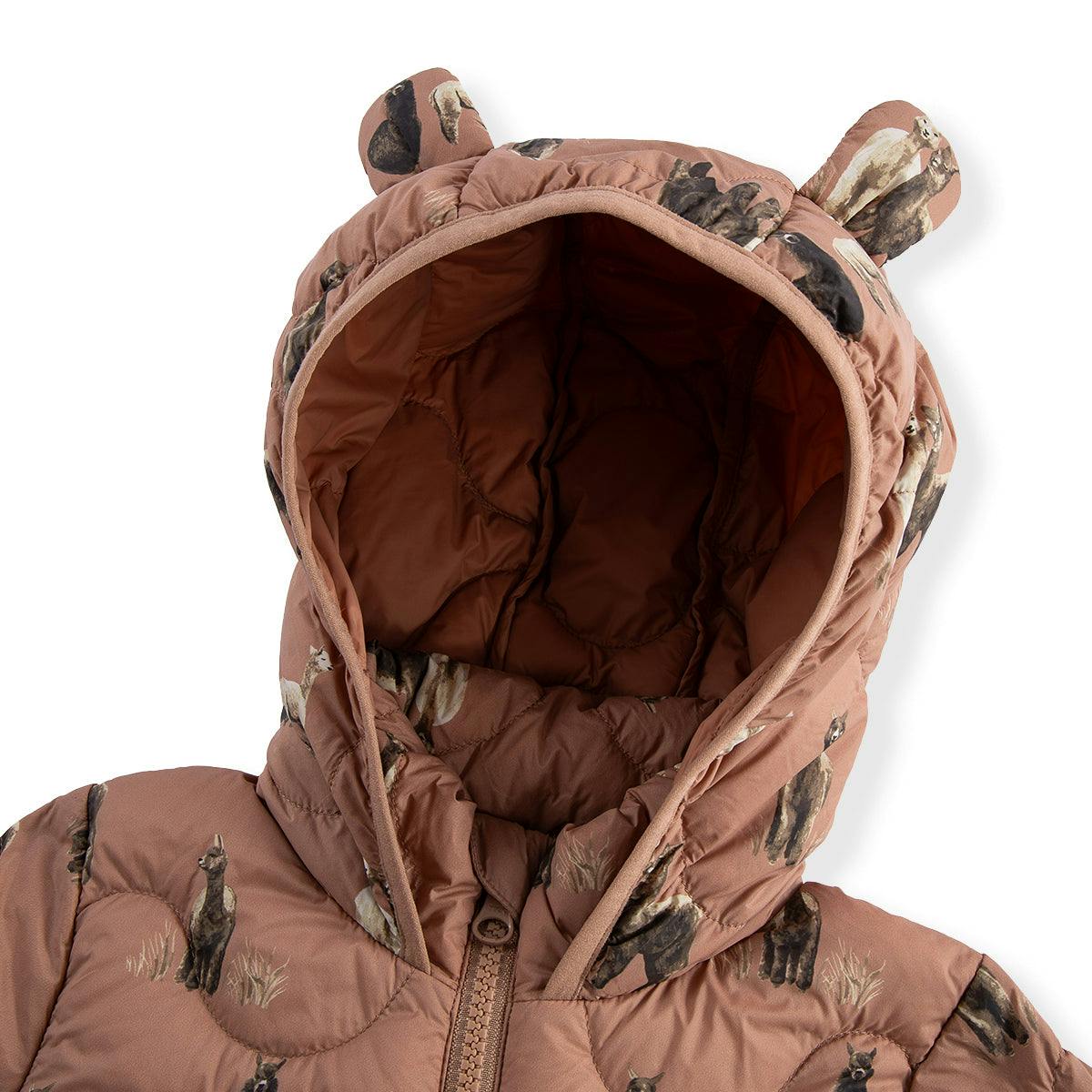 Lightweight Down Hooded Jumpsuit