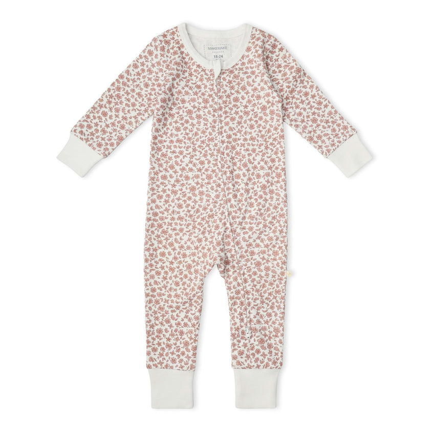 Organic 2-Way Zip Romper - Wild Petal