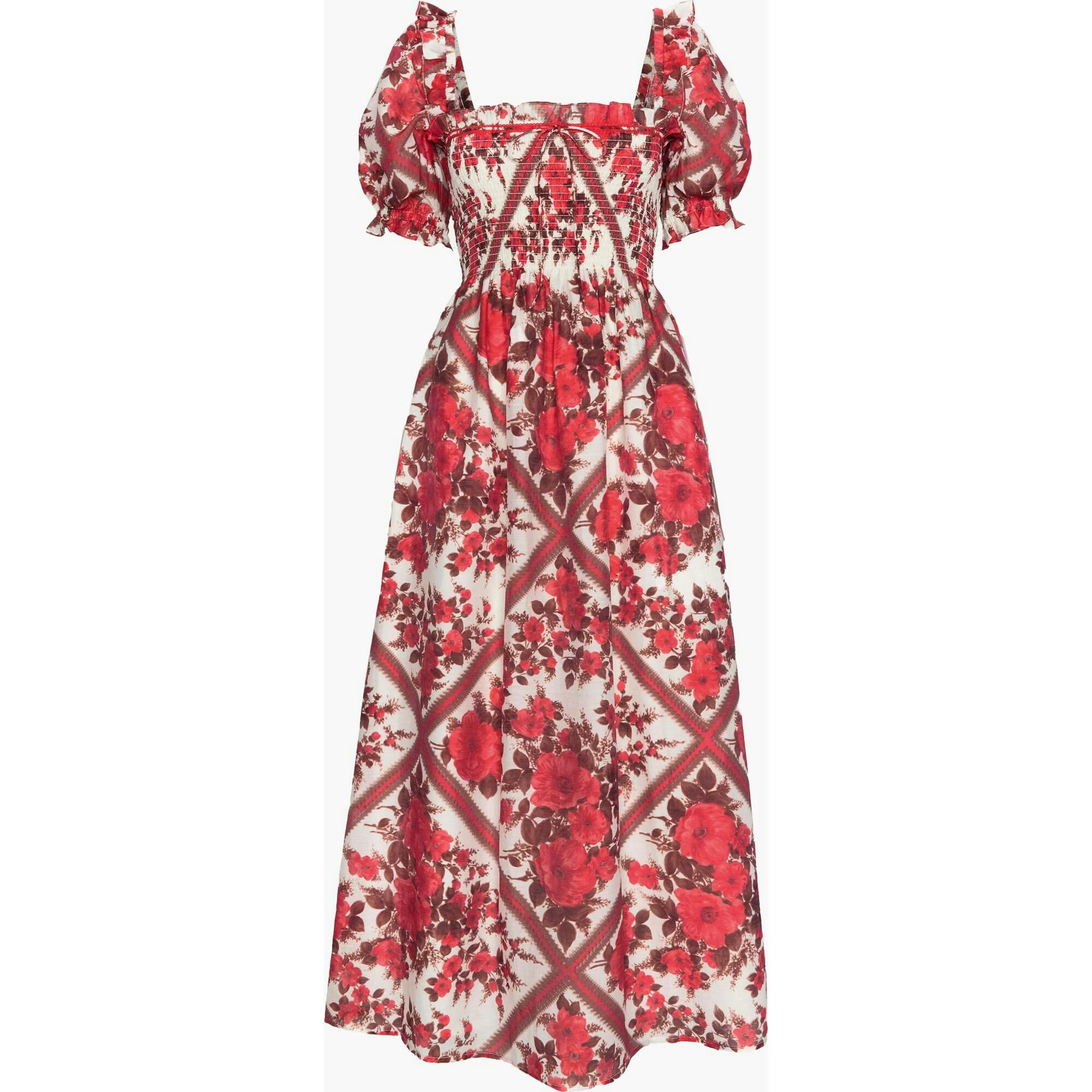 The Scarlett Nap Dress - Red Diamond Rose