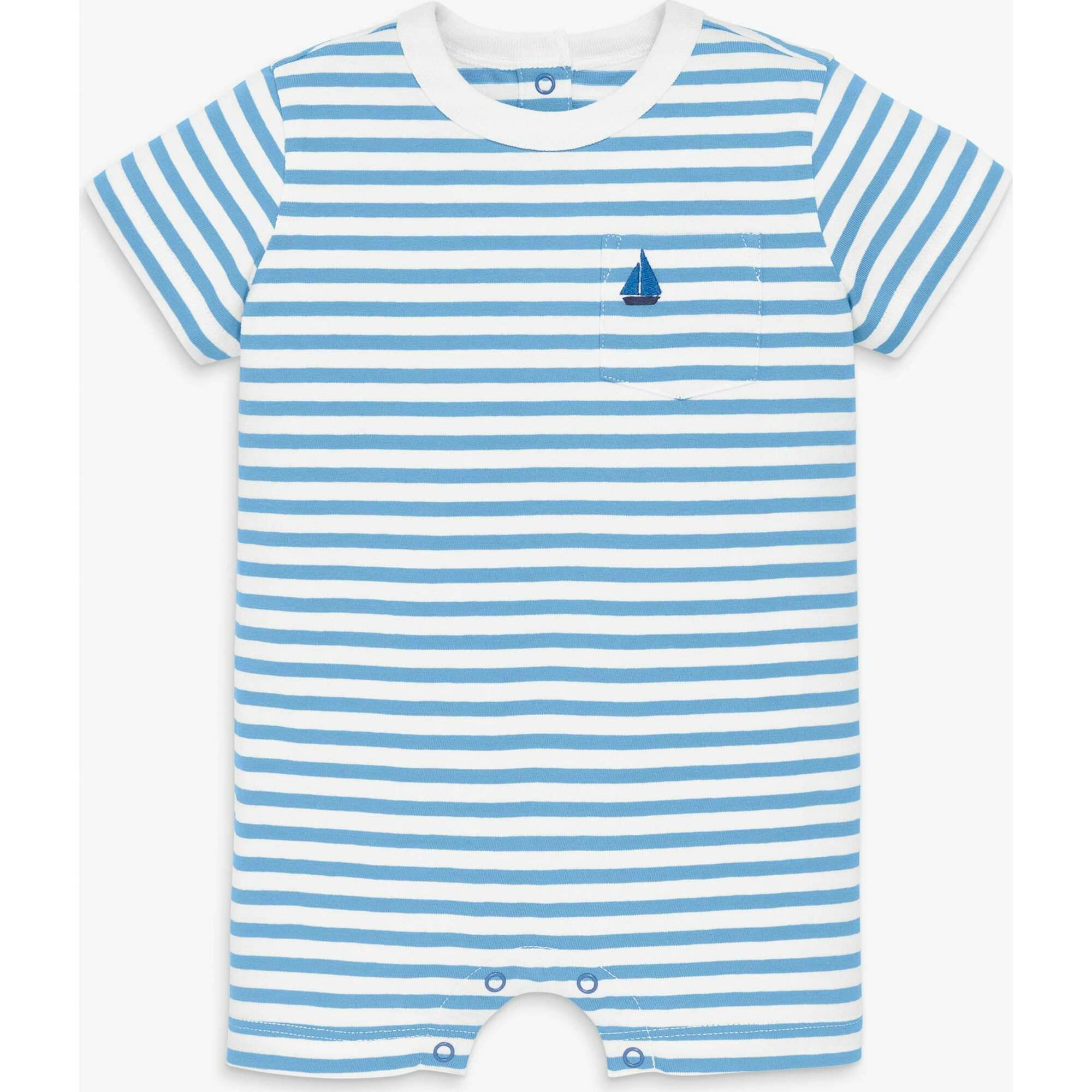 Baby embroidered stripe pocket shortie