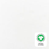 All-Stages Midi Crib Sheet in GOTS Certified Organic Brushed Cotton in Bright White
