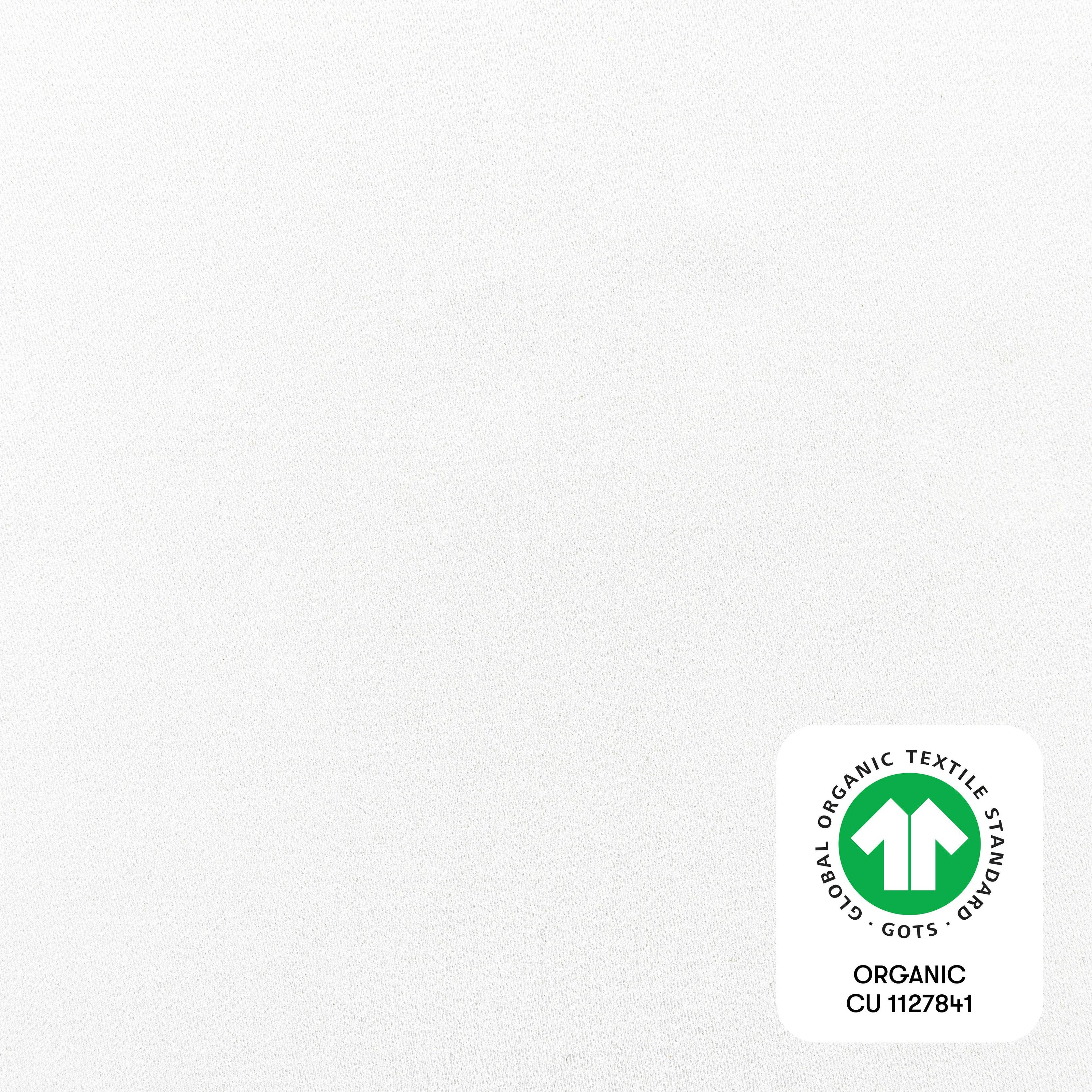 All-Stages Midi Crib Sheet in GOTS Certified Organic Brushed Cotton in Bright White