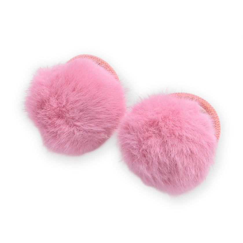 Fluffy Pom-Pom Hair Tie Set