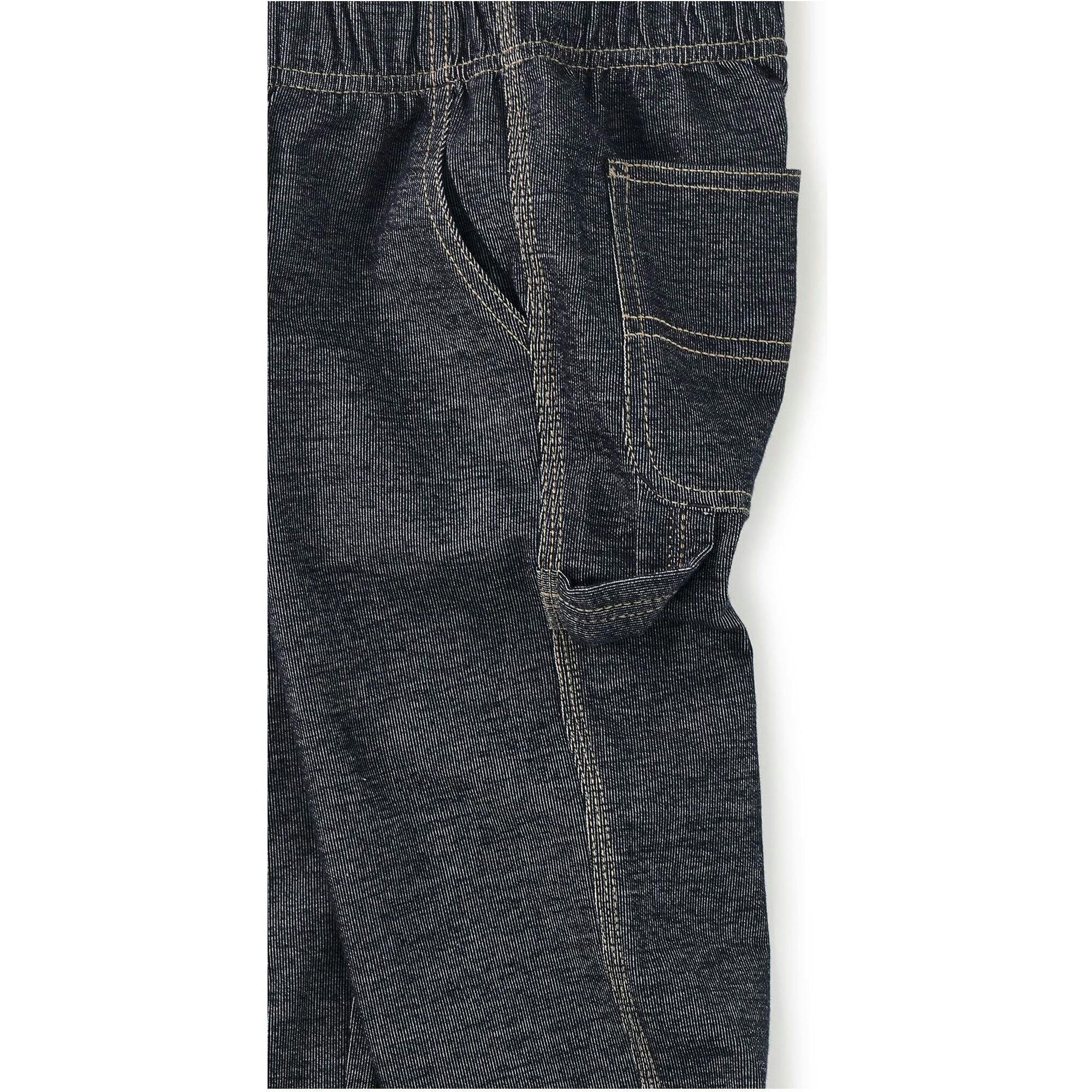 Denim-Like Carpenter Pants, Blue