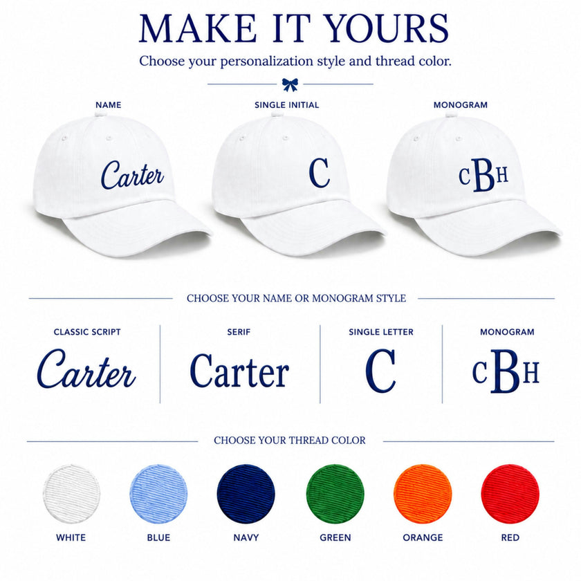 Customizable Signature Baseball Hat