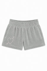 Sammie Grey With Heart & Arrow Terry Shorts