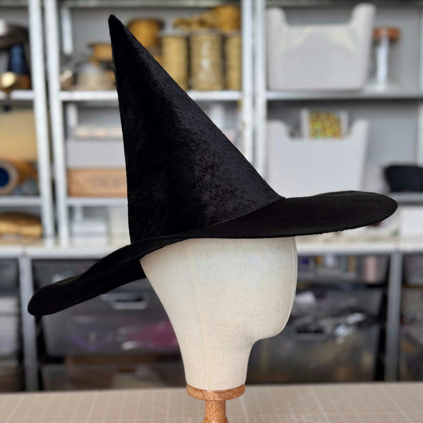 Adult Velvet Witch Hat - Black