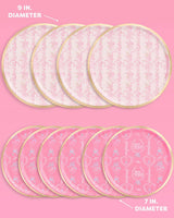 Romance Plates - 32 paper plates, 2 sizes