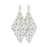 Mint Lobster Bamboo Two-Piece Burp Cloth Set