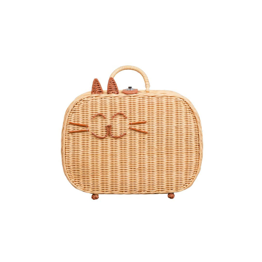 Handcrafted - Kitty Kids Suitcase - Rattan Wicker