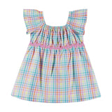 Infant Girls Plaid Dress Set | White Plaid