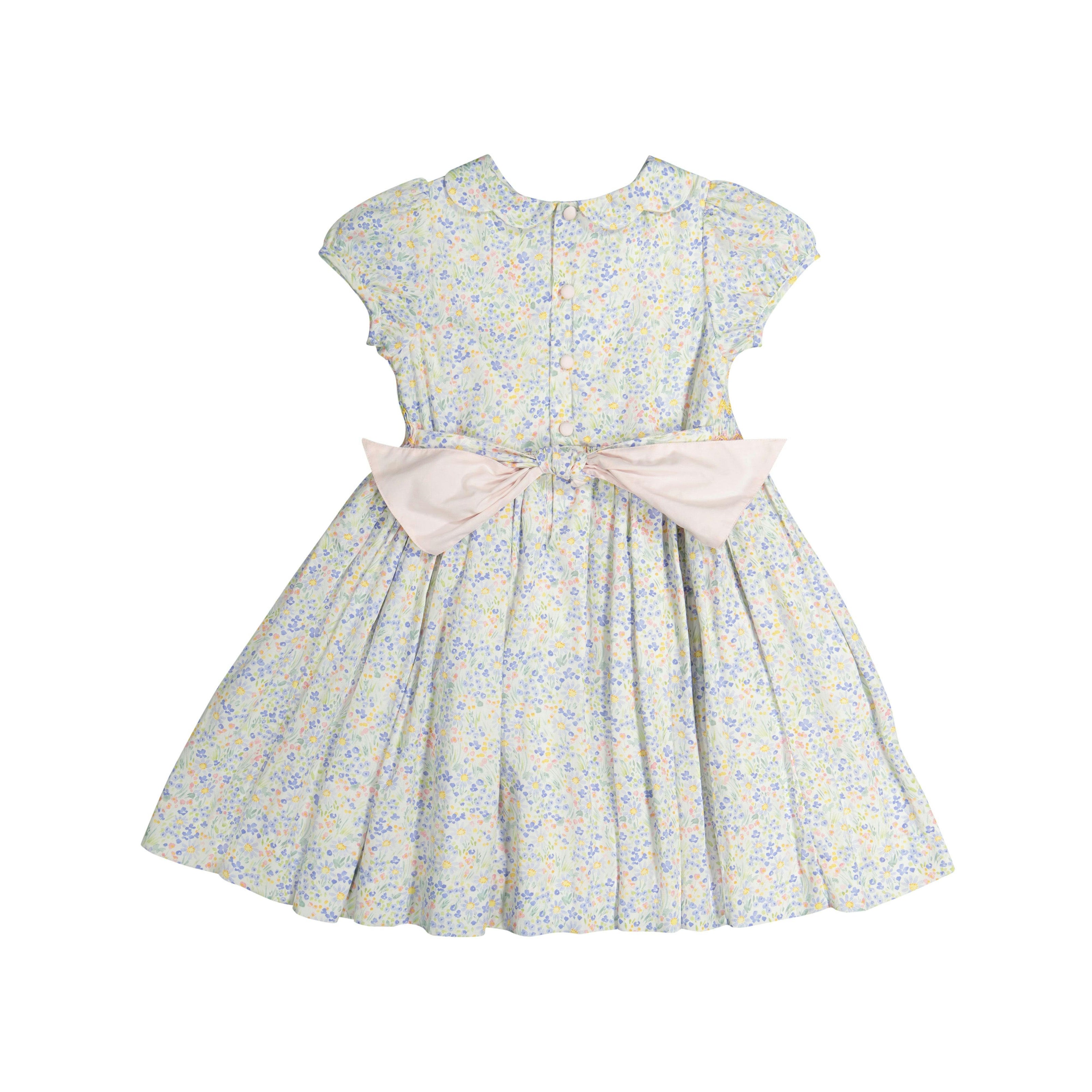 Ondine Blue Floral Smocked Dress