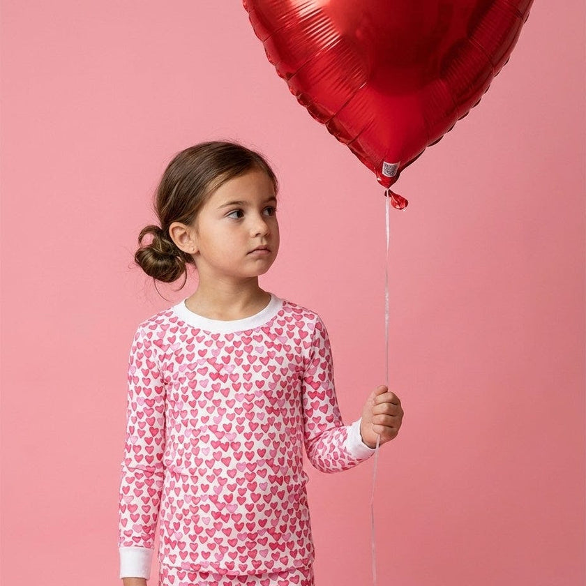 The Organic Long Sleeve Pajama Set [Sweethearts]