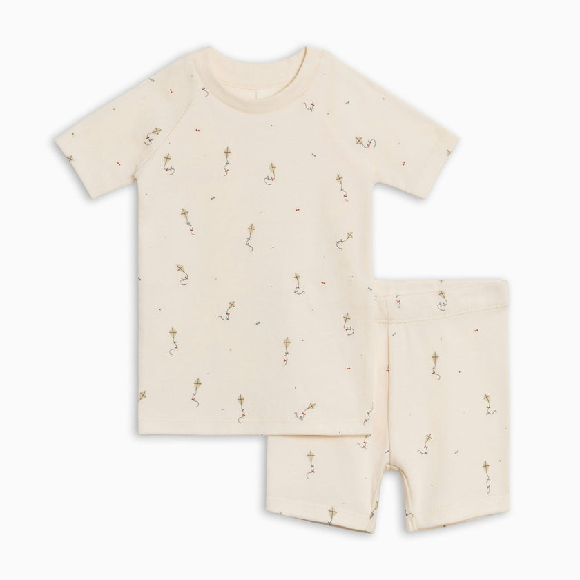 2-Piece Short Sleeve Jammie Set - Kite / Dune + Barn