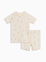 2-Piece Short Sleeve Jammie Set - Kite / Dune + Barn