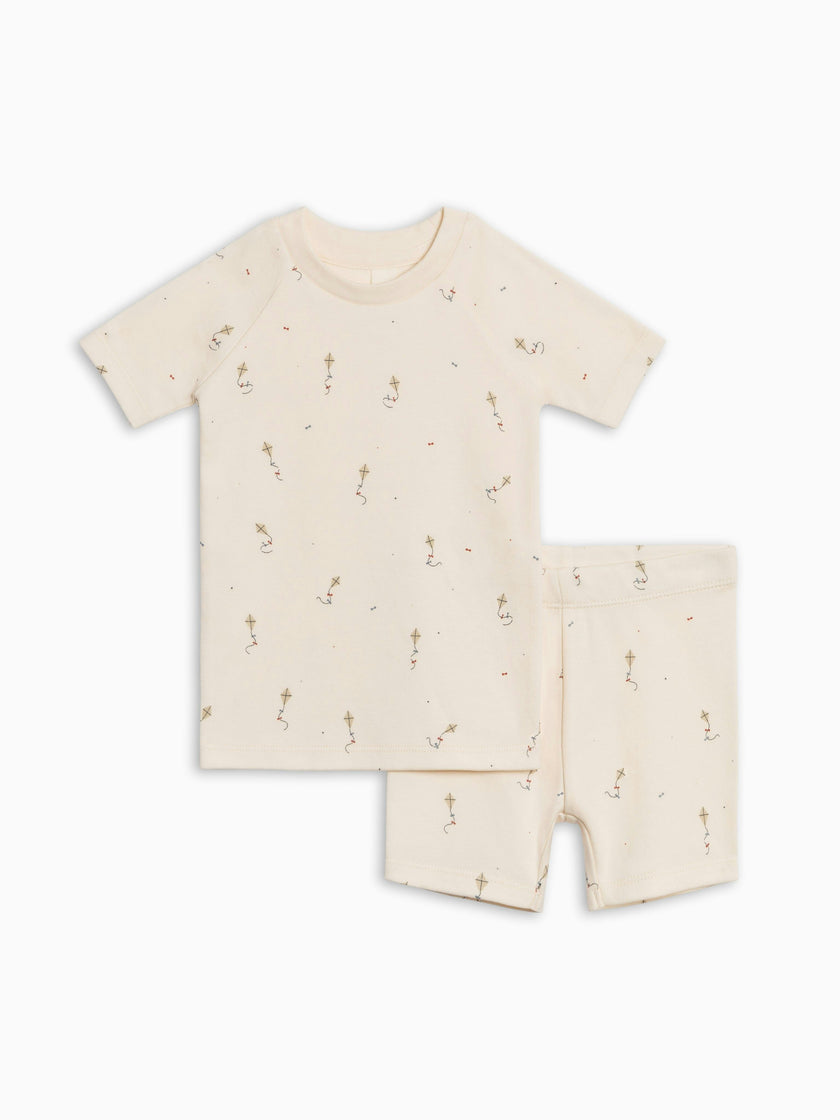 2-Piece Short Sleeve Jammie Set - Kite / Dune + Barn