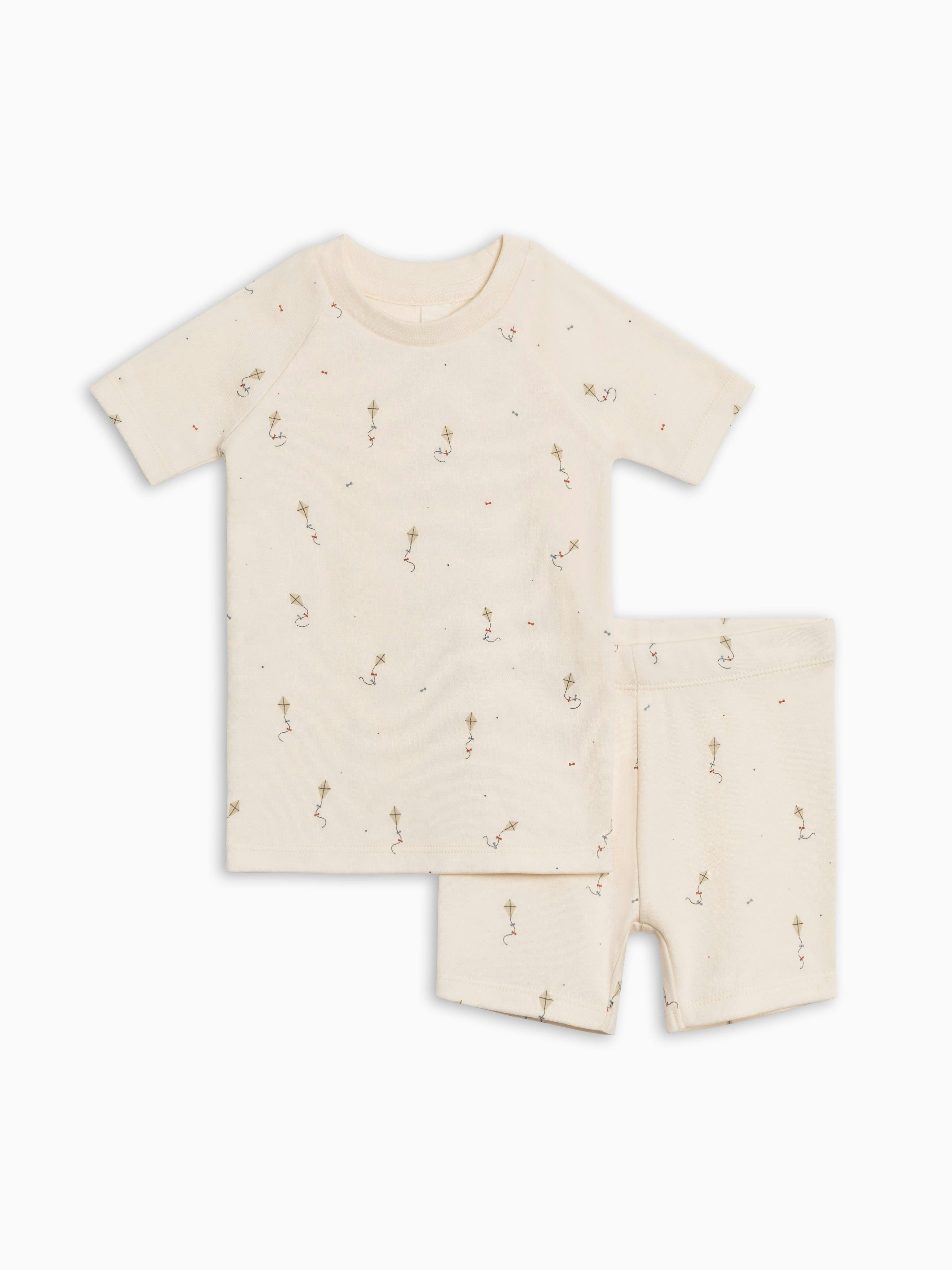 2-Piece Short Sleeve Jammie Set - Kite / Dune + Barn