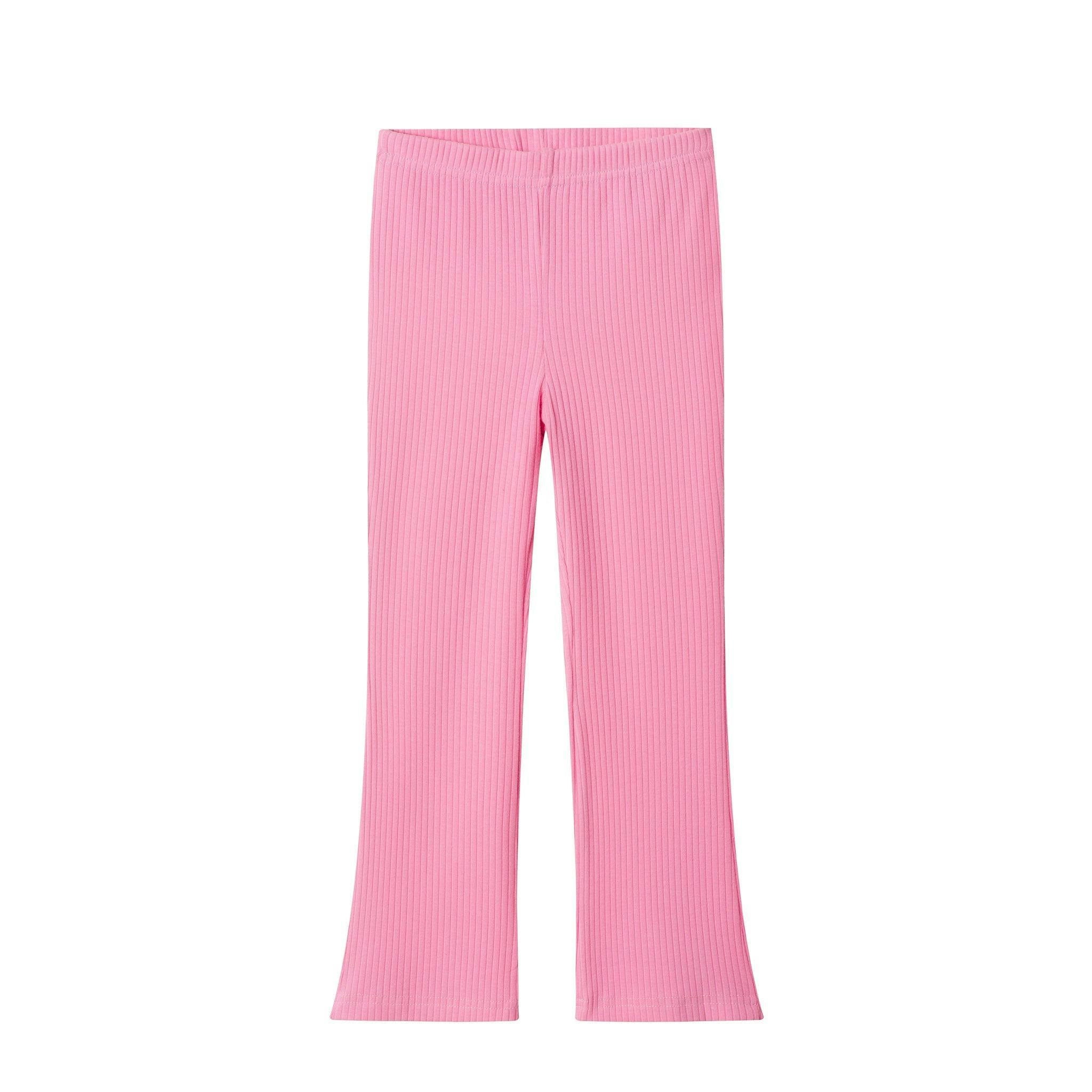 Girls Sweater & Flare Legging Set | Checkered Heart - Pink