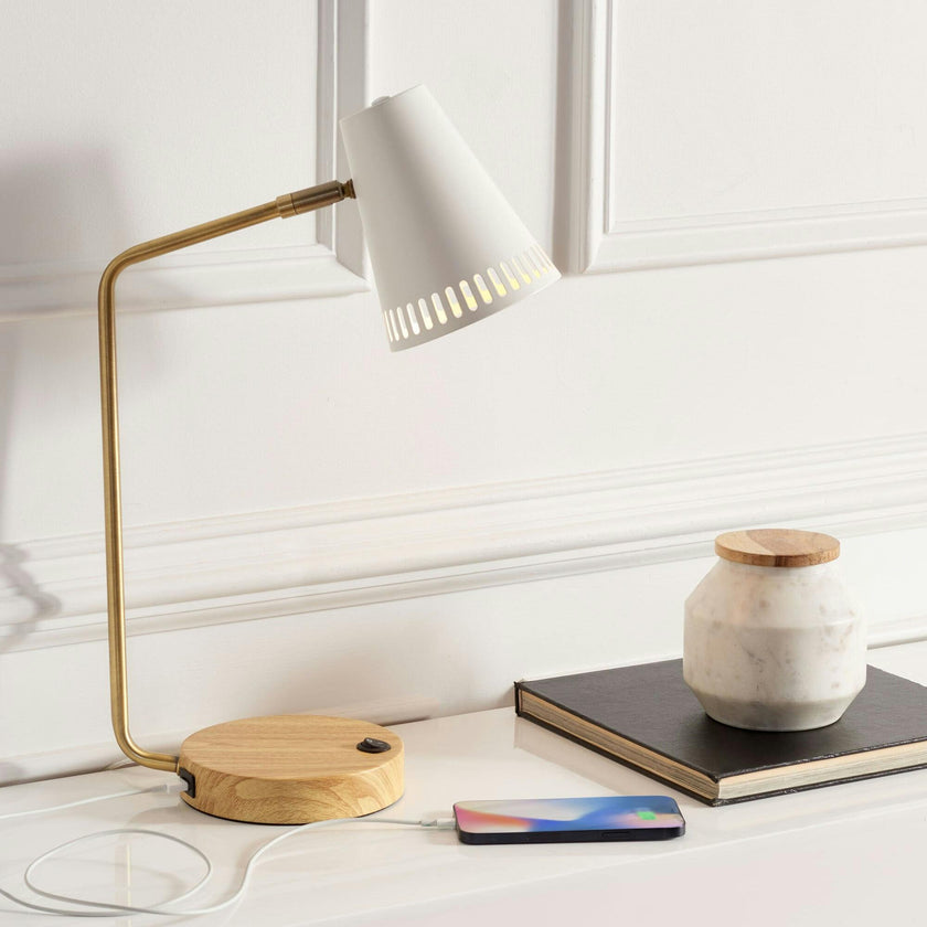 Veda Task Table Lamp with USB Port