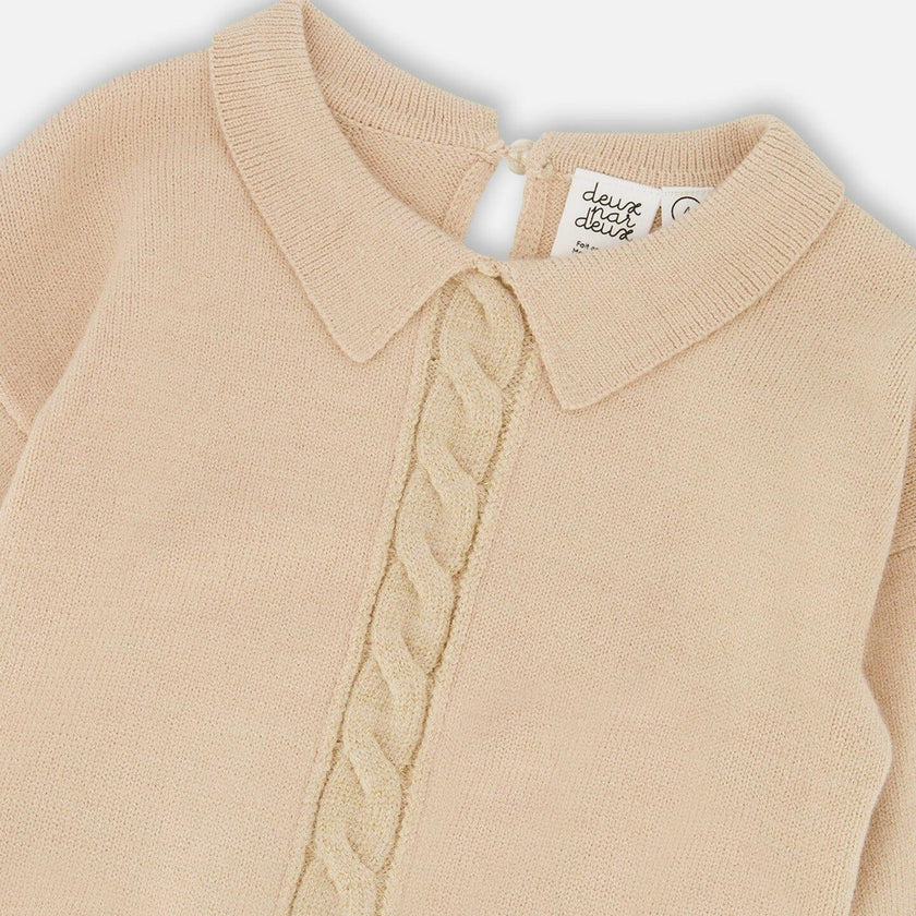 3/4 Sleeve Knitted Sweater