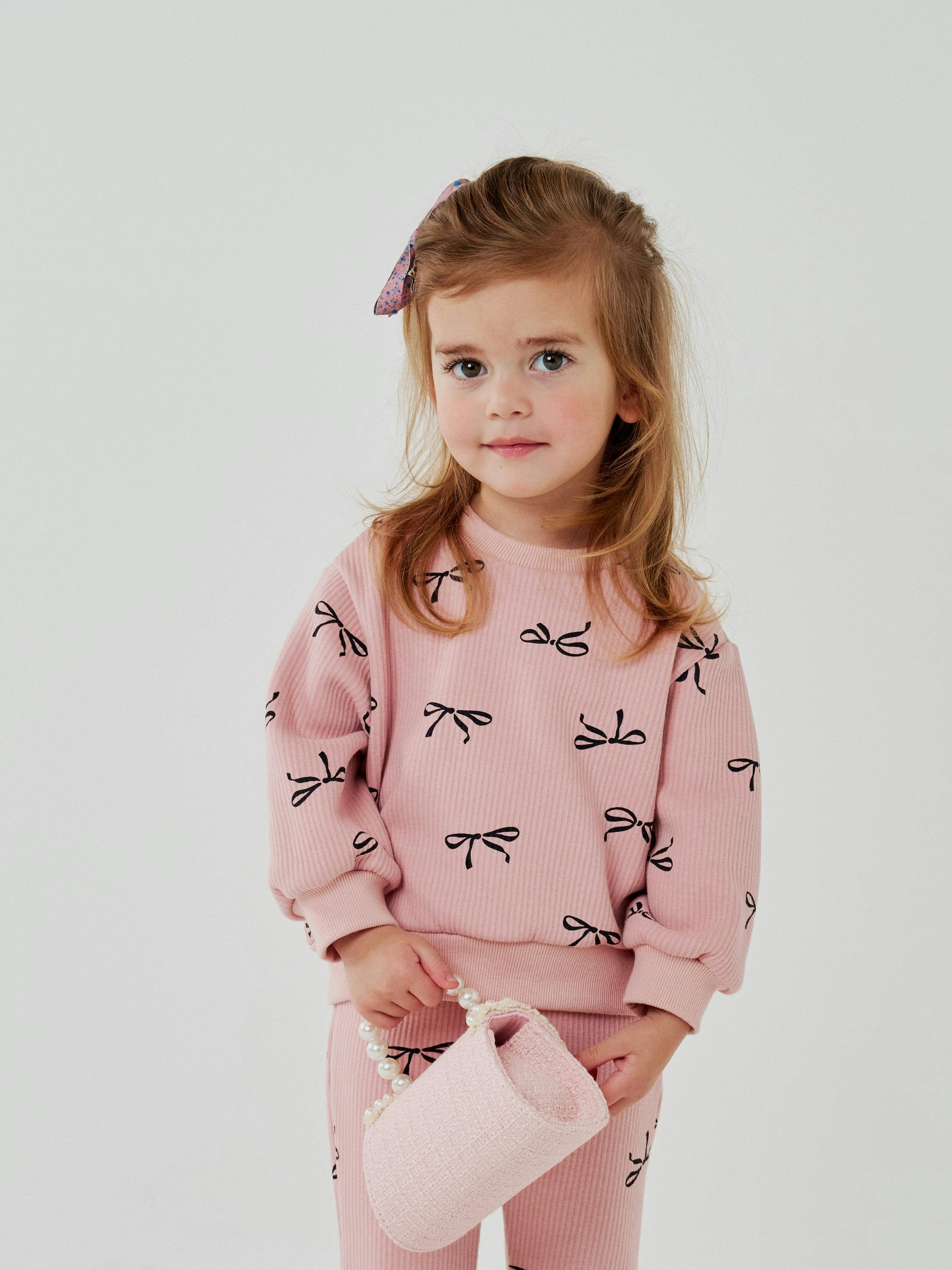 Ava Ribbon Sweatshirt Set