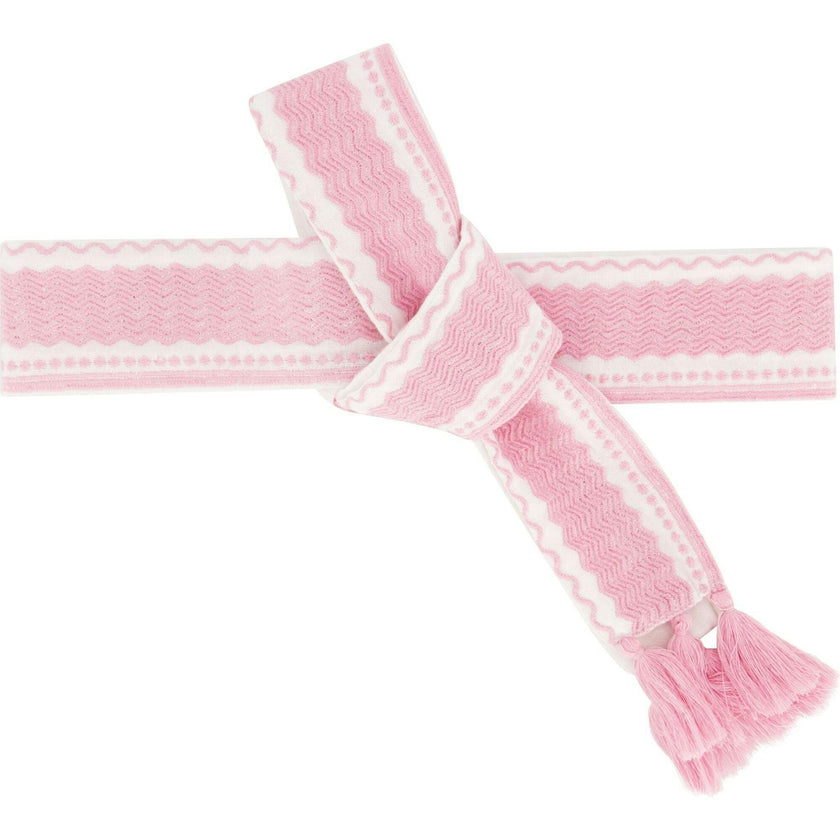 Embroidery Belt Pink Frangipani