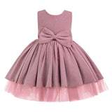 Pink Isalyn Glitter Bow Dress