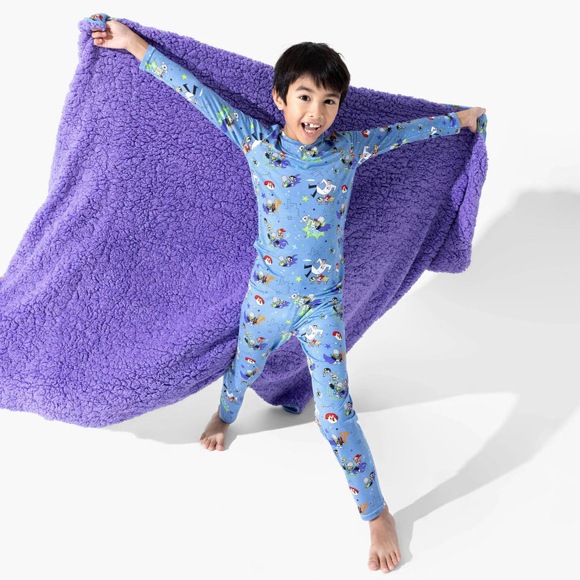 Powerpuff Girls Mojo Jojo Showdown Bamboo Sherpa Blanket
