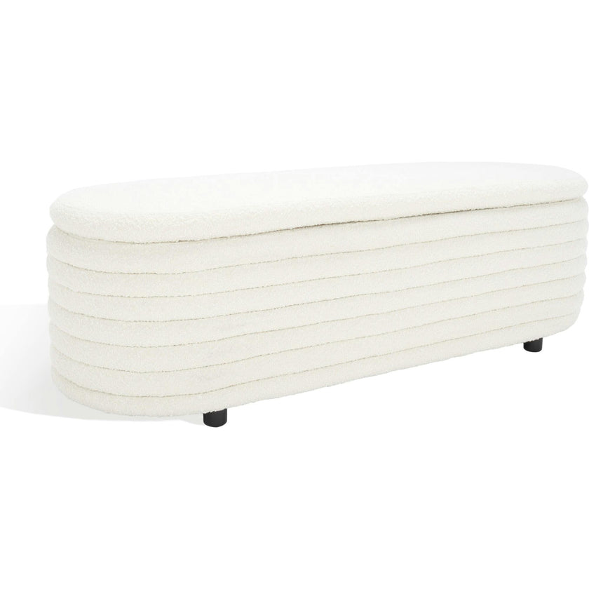 Jaymie Boucle Storage Bench