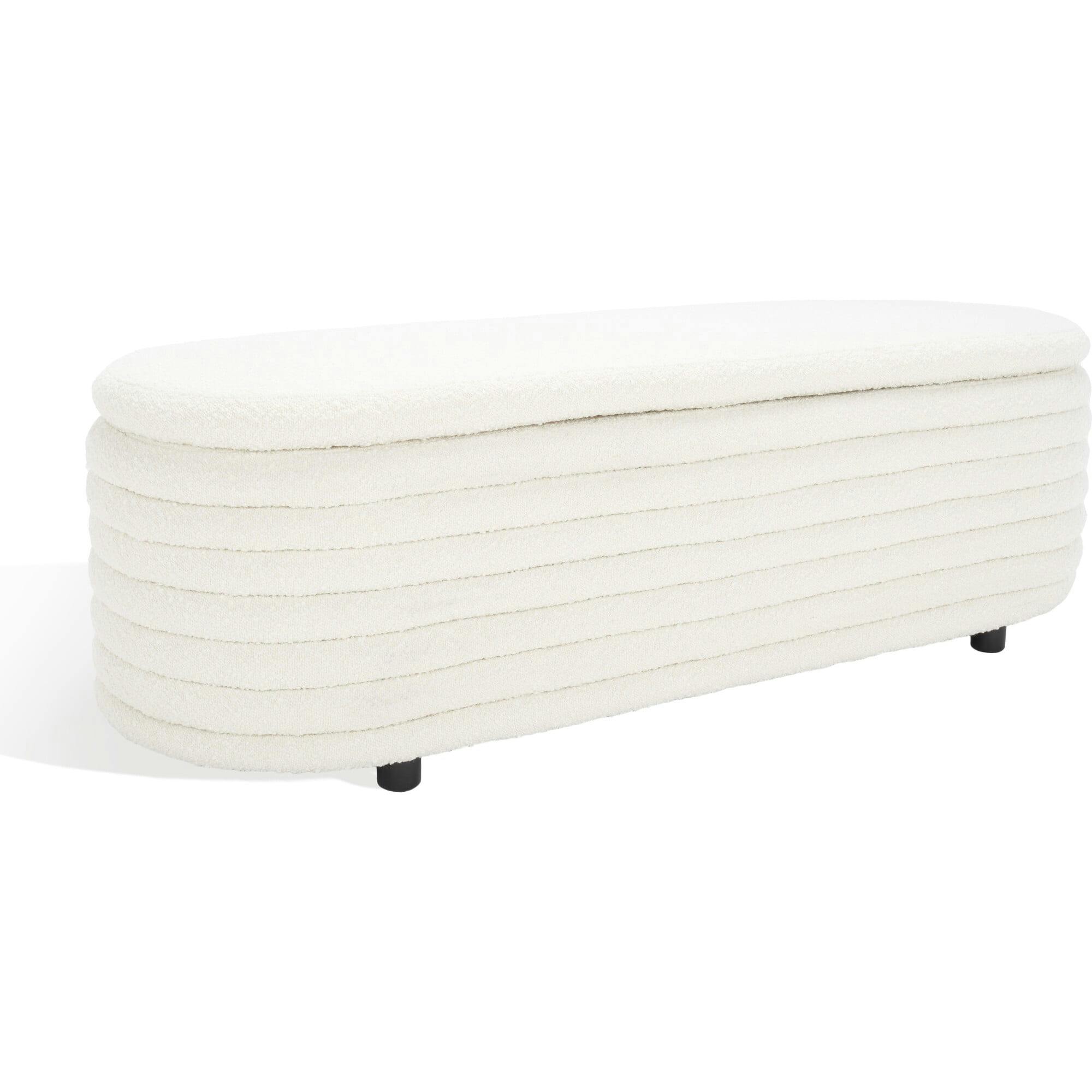 Jaymie Boucle Storage Bench